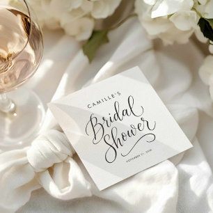 Minimalist Script Bridal Shower Napkin
