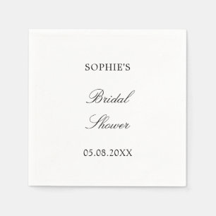Minimalist Script Bridal Shower Napkins