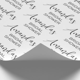 Minimalist Script Bridal shower Wrapping Paper