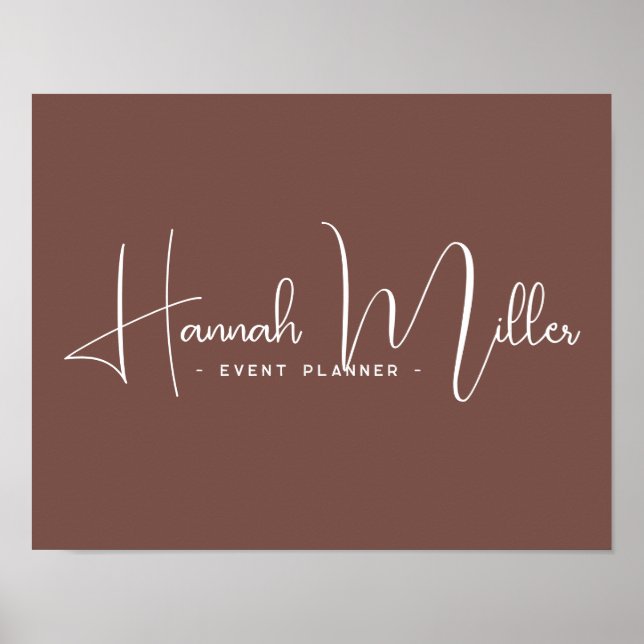 Minimalist Script Business | Custom Name Poster (Front)