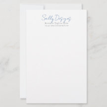 Minimalist Script Business Stationery | Personaliz