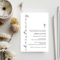 Minimalist Script Christening Typography