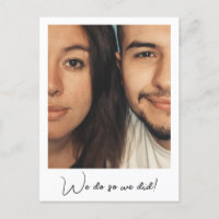 Minimalist Script Custom Message We Eloped Photo 