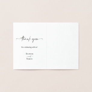 Minimalist Script ELLE Foil Card