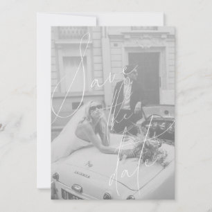 Minimalist Script Flat Save the date Card