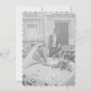 Minimalist Script Flat Save the date Card