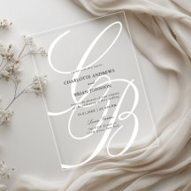 Minimalist Script Font Monogram | Elegant Wedding