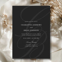 Minimalist Script Font Monogram | Elegant Wedding