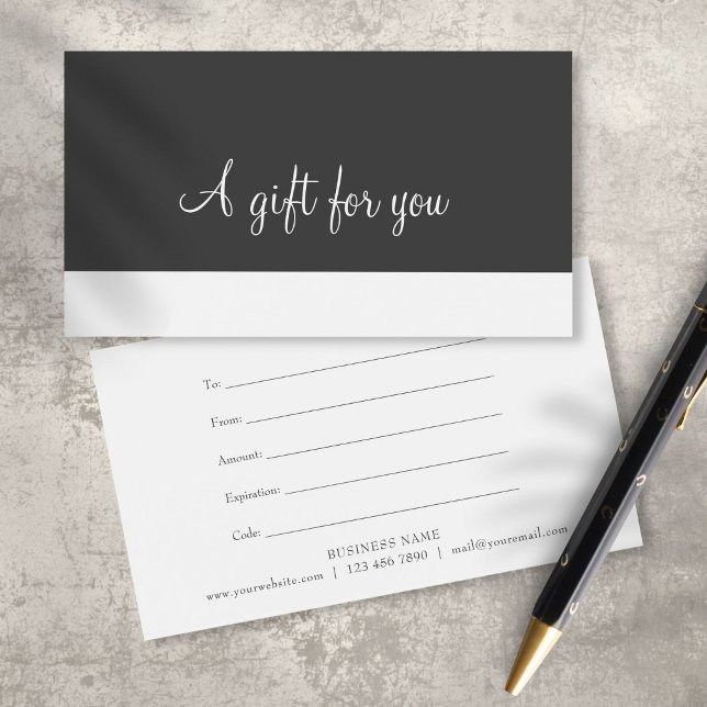 Minimalist Script Gift Certificate (Minimalist Script Gift Certificate)