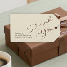 Minimalist Script Gift Tag | Realtor Thank You