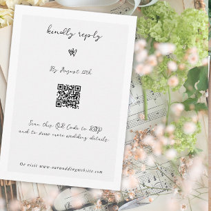 Minimalist Script Hand Written Typography Wedding Enclosure Card