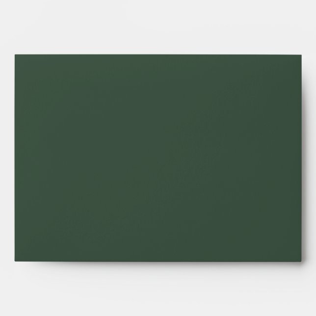 Minimalist Script Highland Moss Green Envelope (Front)