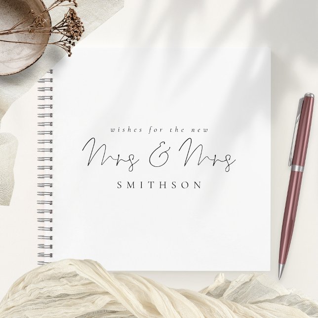 Minimalist Script Lesbian Wedding Guest Book (Creator Uploaded)