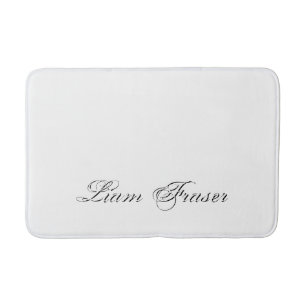 Minimalist Script Lovely 3d Monogram Bath Mat