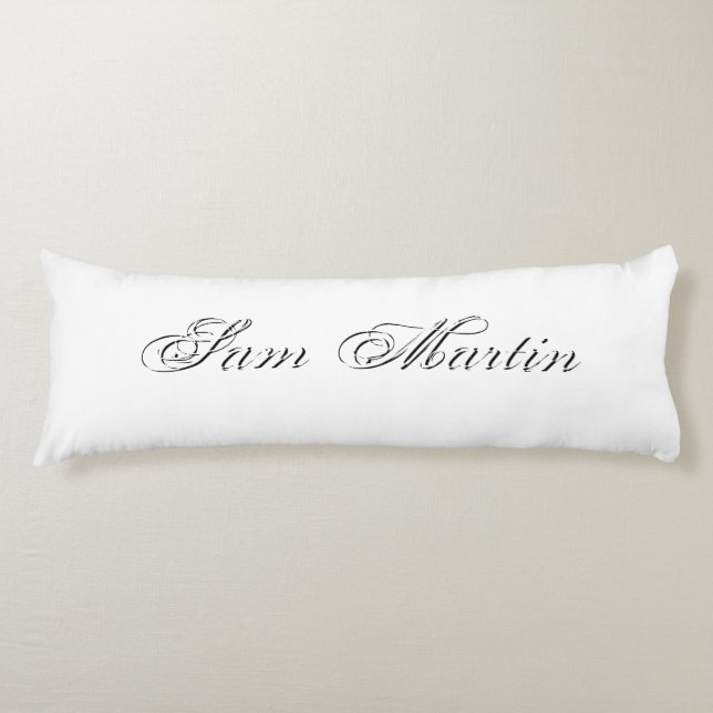Minimalist Script Lovely 3d Monogram Body Cushion (Front)