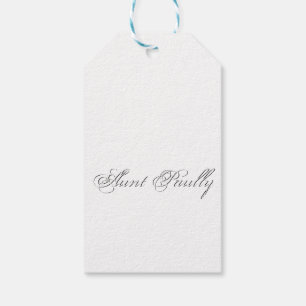 Minimalist Script Lovely 3d Monogram Gift Tags