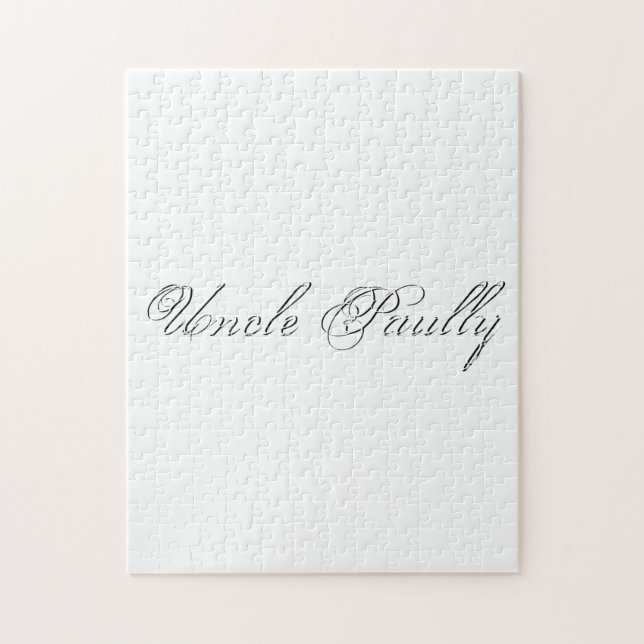 Minimalist Script Lovely 3d Monogram Jigsaw Puzzle (Vertical)