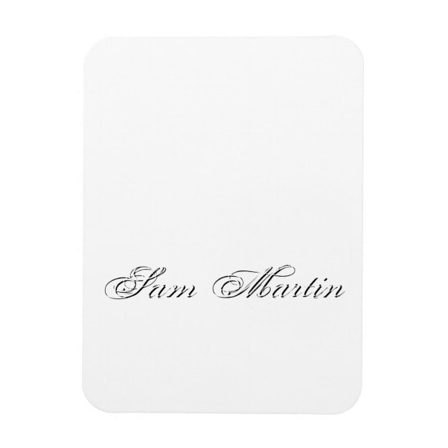 Minimalist Script Lovely 3d Monogram Magnet (Vertical)