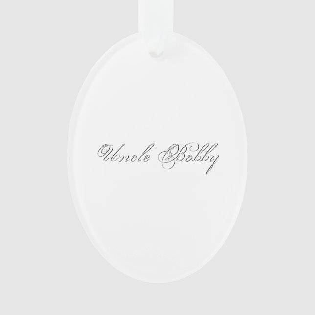 Minimalist Script Lovely 3d Monogram Ornament (Front)