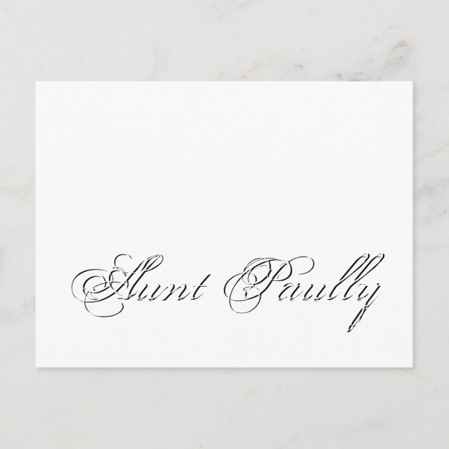 Minimalist Script Lovely 3d Monogram Postcard (Front)