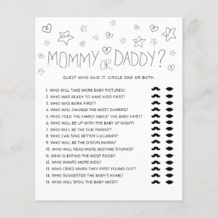 Minimalist Script Modern Black Mummy or Daddy