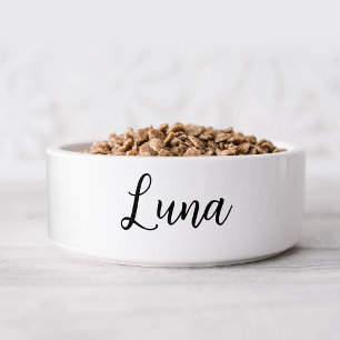 Minimalist Script Monogram Dog Bowl