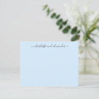Minimalist Script Personalised Couples Soft Blue