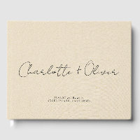 Minimalist Script Personalised Cream Wedding
