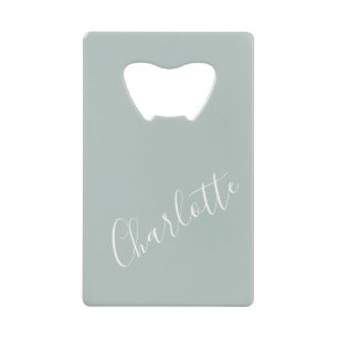 Minimalist Script Personalised Name Dusty Blue   