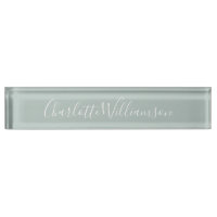 Minimalist Script Personalised Name Dusty Blue   