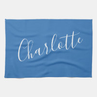 Minimalist Script Personalised Name | French Blue
