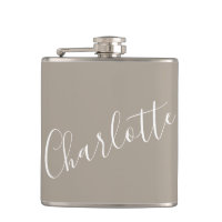 Minimalist Script Personalised Name Taupe Brown