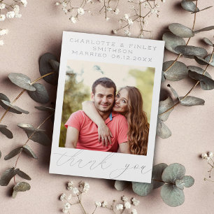Minimalist Script Personalised Wedding Thank You
