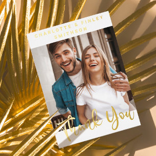   Minimalist Script Personalised Wedding Thank You