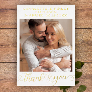 Minimalist Script Personalised Wedding Thank You