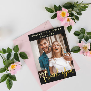 Minimalist Script Personalised Wedding Thank You