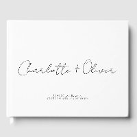 Minimalist Script Personalised White Wedding