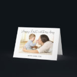 minimalist script photo card first time mummy<br><div class="desc">Elegant simple minimalist mother day card</div>