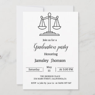 Minimalist Script photo law university graduation  Announcement