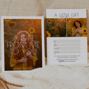 Minimalist Script Photography Gift Certificate
