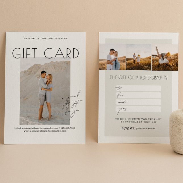 Minimalist Script Photography Gift Certificate (Creator Uploaded)