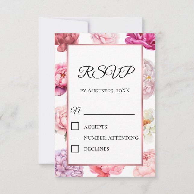 Minimalist Script RSVP Card | Elegant Handwritten (Front)