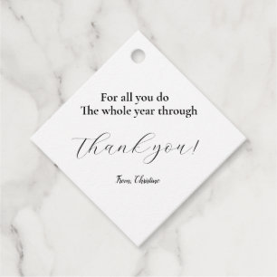  Minimalist script Thank you appreciation  Favour Tags