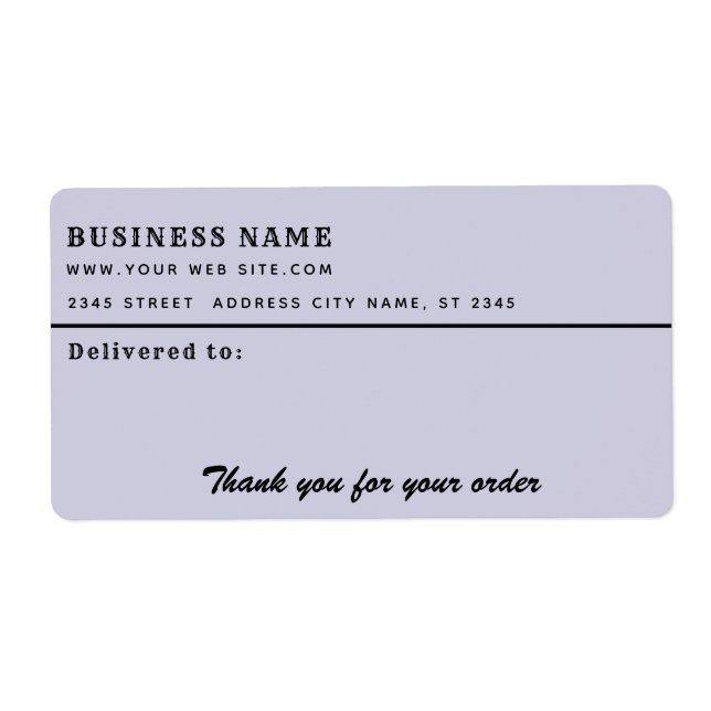 Minimalist script thank you business mailing label (Front)