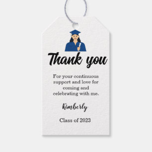 Minimalist script thank you Graduation party Gift Gift Tags