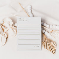 Minimalist Script Time Capsule Baby Shower Cards