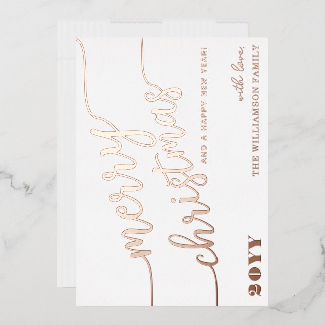 Minimalist Script Typography Merry Christmas Chic (Envelope)