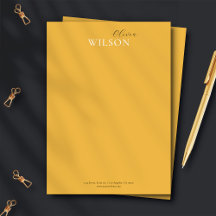 Minimalist Script Typography Mustard Yellow