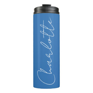 Minimalist Script Typography Name Personalised Thermal Tumbler