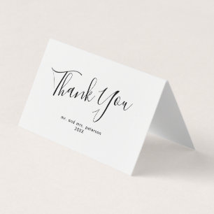 Minimalist Script Wedding Thank You Card